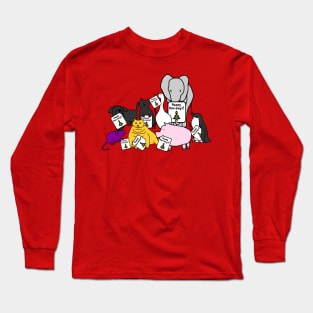 Christmas Cute Animals say Happy Holidays Long Sleeve T-Shirt